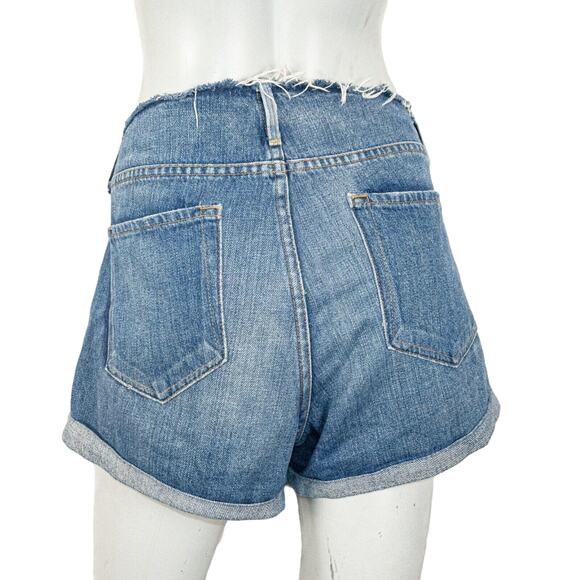 FRAME Denim Women's Le Cutoff Jeans Shorts Distressed Raw Hem Size 29 - Picture 10 of 10